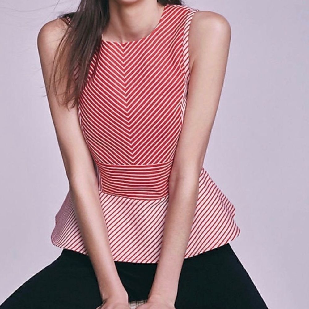 Anthropologie Maeve Peplum Top